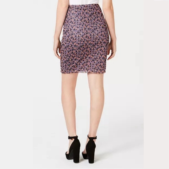 1.STATE Ditsy Drift Ruched Mini Skirt | Size S - Picture 11 of 11
